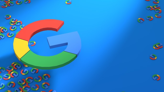 Google logo on a blue background