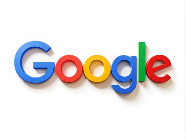 the google logo is on a white background