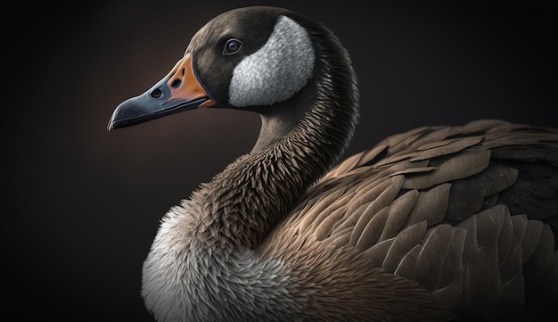 Goose bird realistic impressive beautiful image Ai generated art