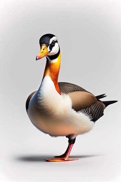 A goose isolated on a white background