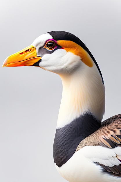 A goose isolated on a white background