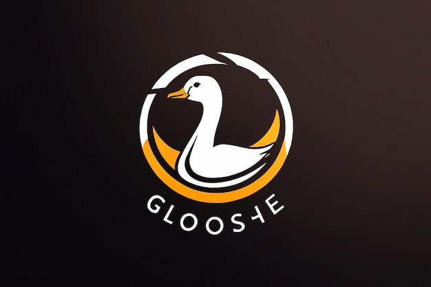 Photo goose logo art design vector template