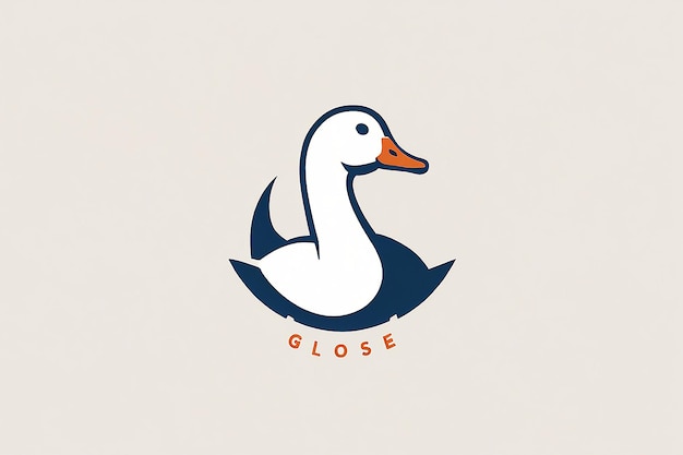 Photo goose logo art design vector template