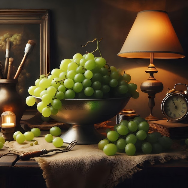 Gooseberry on a table in a dark room1