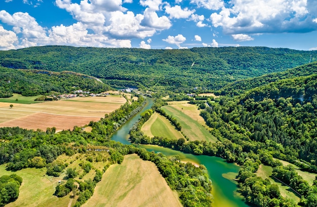 The gorge of the Ain river in France