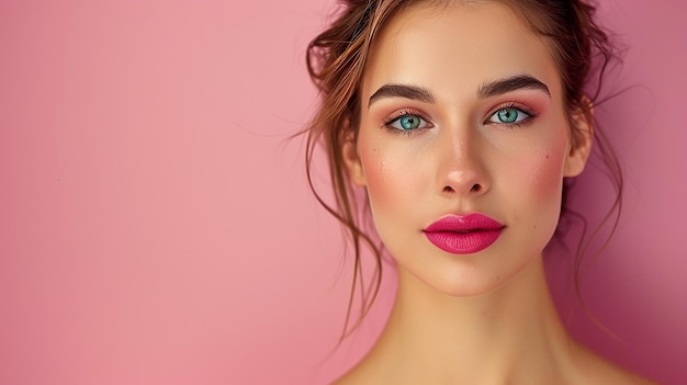 Gorgeous Lady with Striking Lipstick