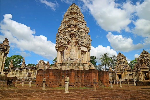 Gorgeous Main Tower Ruins of Sdok Kok Thom Ancient Khmer Temple, Thailand