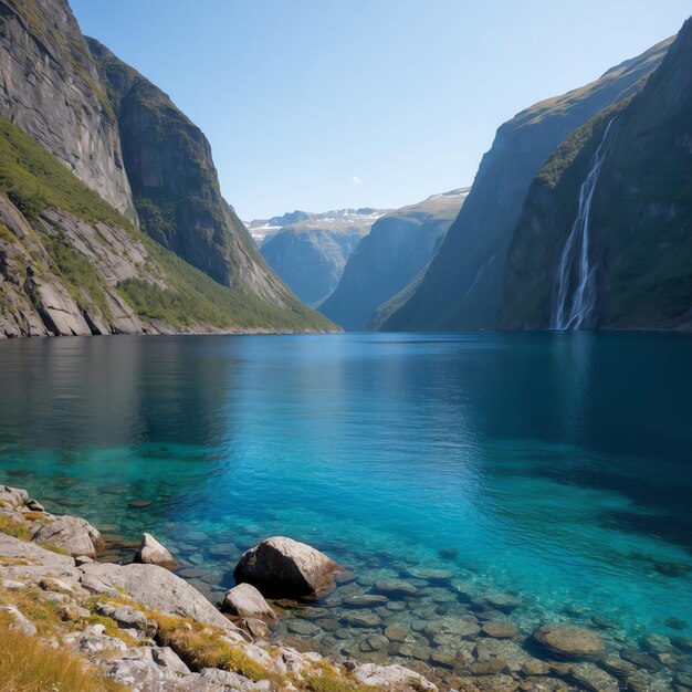 Photo gorgeous norway landscape photos for elegant displays