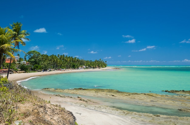 Gorgeous view of Maragogi beach with its crystal clear blue waters