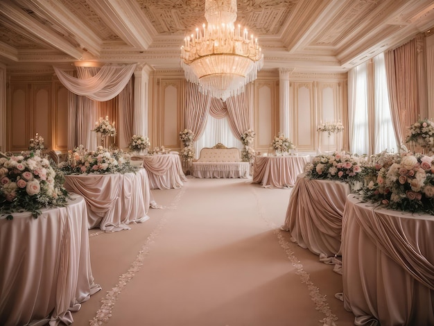 Gorgeous Wedding Backdrop with Peonies and Hydrangeas