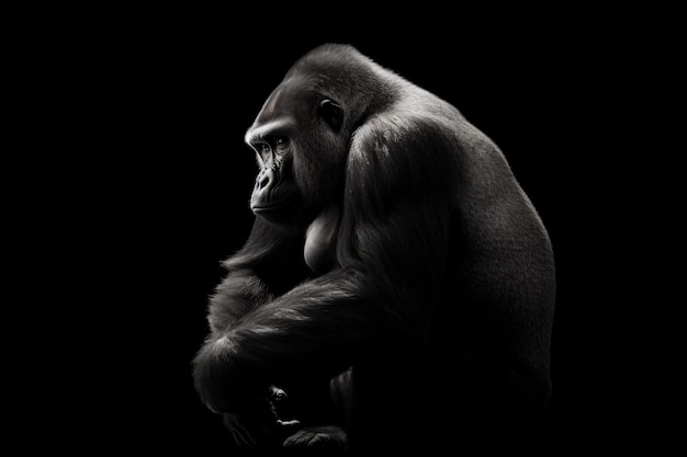 A gorilla in the dark