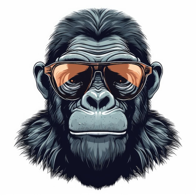 Gorilla Gangster with a Streetwear Outfit and Sunglasses