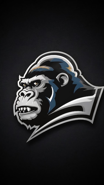 Photo gorilla head logo design