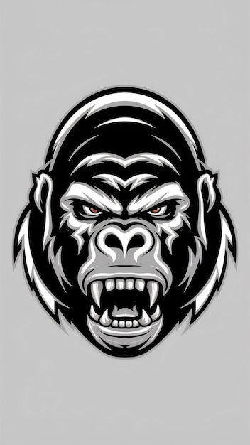 Photo gorilla head logo design