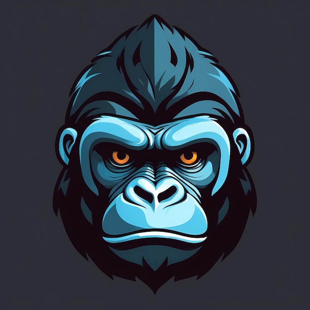 Photo gorilla head logo vector illustration