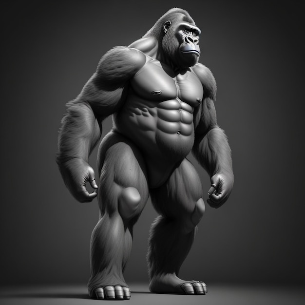 A gorilla illustration mascot