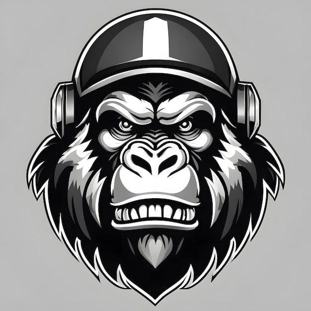 Photo gorilla mascot logo gorilla esports logo gorilla logo design gorilla gaming logo animal mascot logo illustration animal logo ai generative