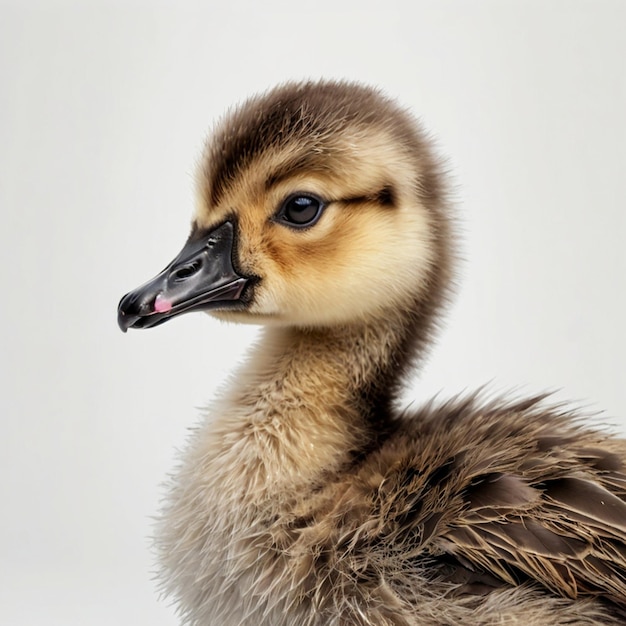 a gosling on a white background