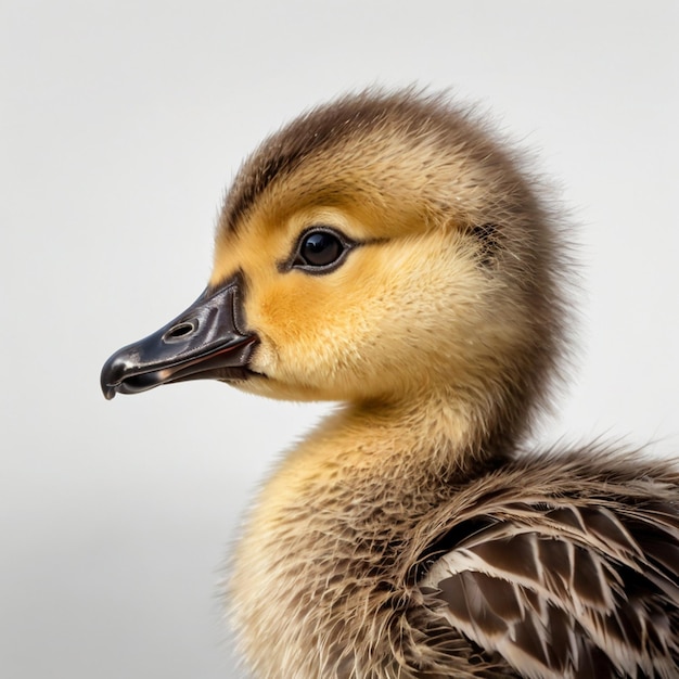 a gosling on a white background