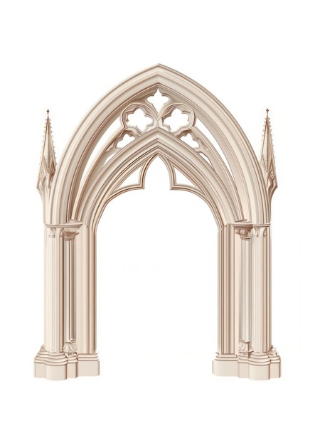 Photo gothic architectural arch illustration