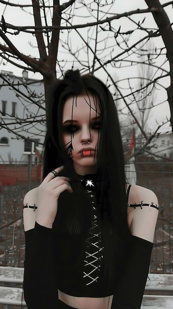 Photo gothic fashion portrait