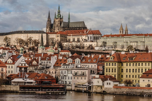 Gothic Prague Castle View from Riverside