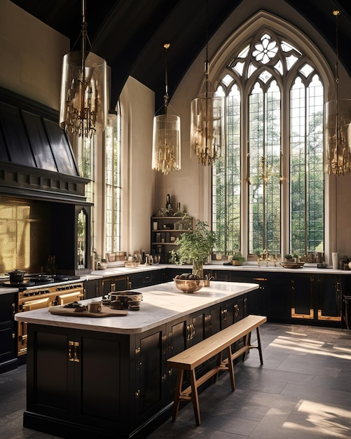 gothic style kitchen