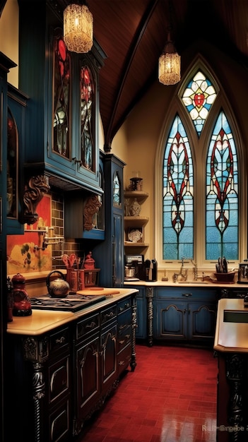 gothic style kitchen