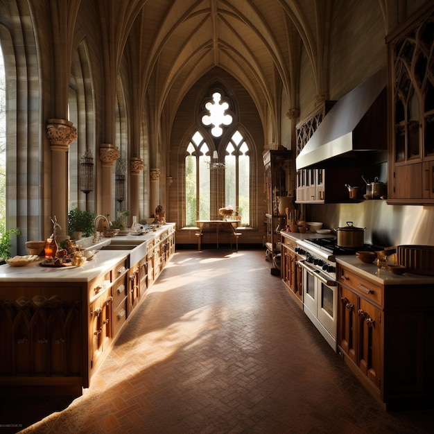 gothic style kitchen