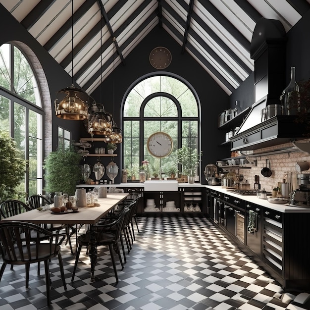 gothic style kitchen