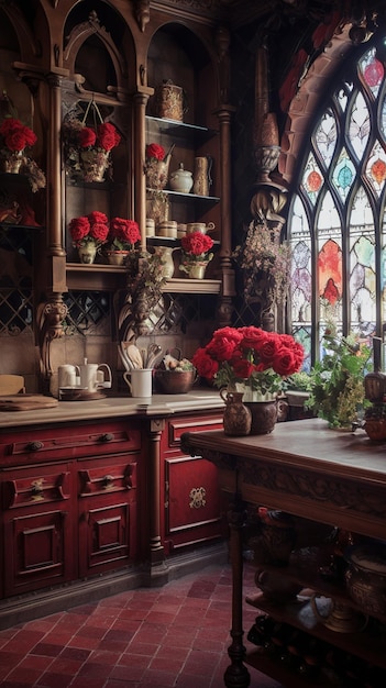 gothic style kitchen