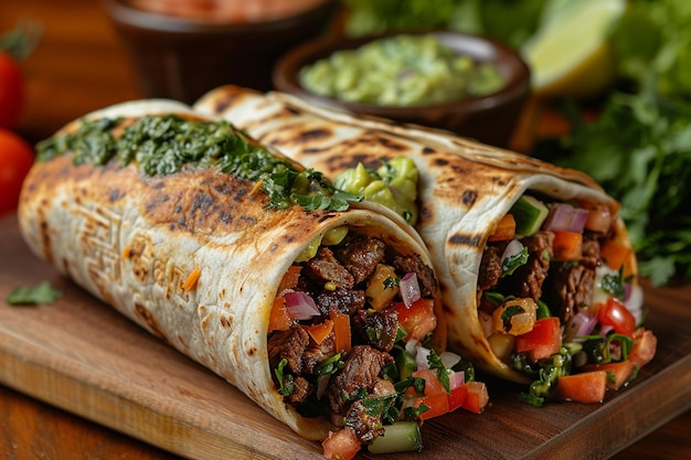 Gourmet Beef Burrito with Guacamole