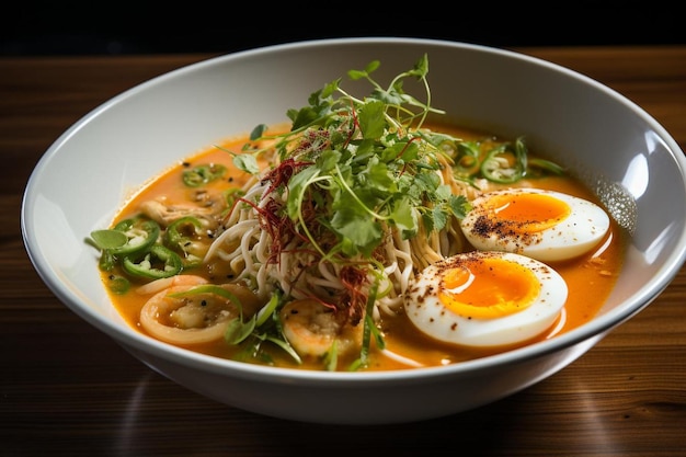 Gourmet Chili Lime Shrimp Ramen Presentation