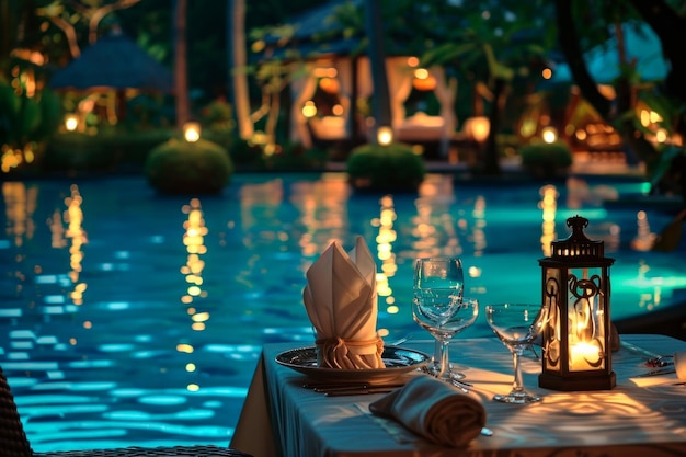 Gourmet Dining Experience by the Pool