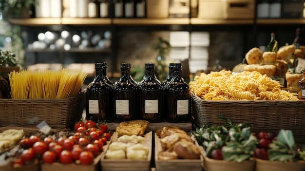 Photo gourmet food display in a store