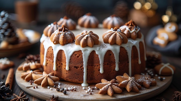 Gourmet Gingerbread Cake with Warm Glaze