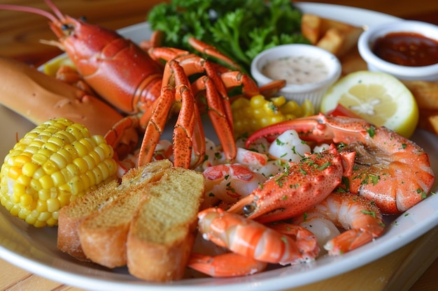 Gourmet Seafood Platter Crab Lobster and Shrimp Delight