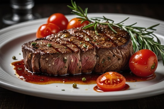 Gourmet Steak Dinner Plate