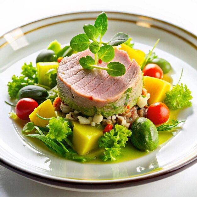 Photo gourmet tuna plates and culinary creations a fine dining experience with fresh tuna cuts