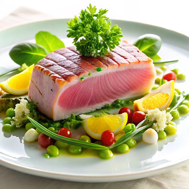 Photo gourmet tuna plates and culinary creations a fine dining experience with fresh tuna cuts