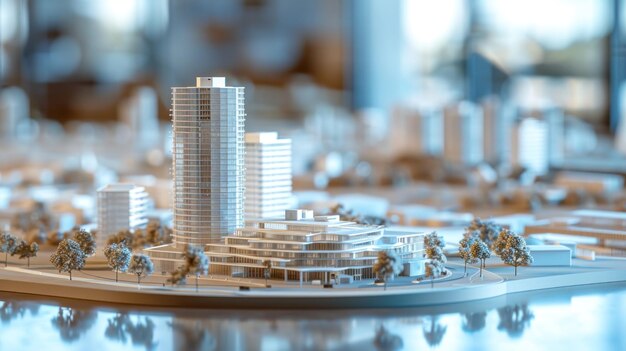 Government Complex Maquette Presentation stock photo