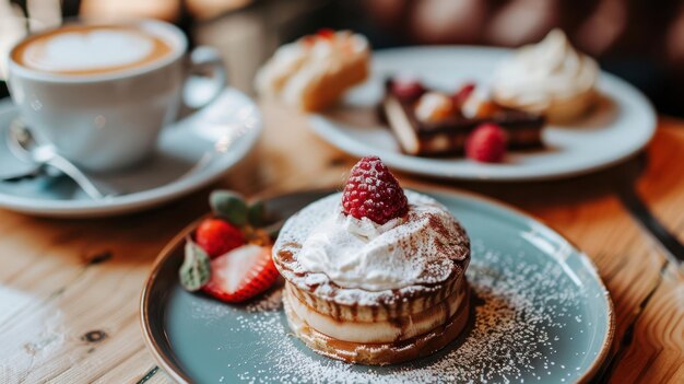 Grabbing a Delicious Bread Slice with Cream