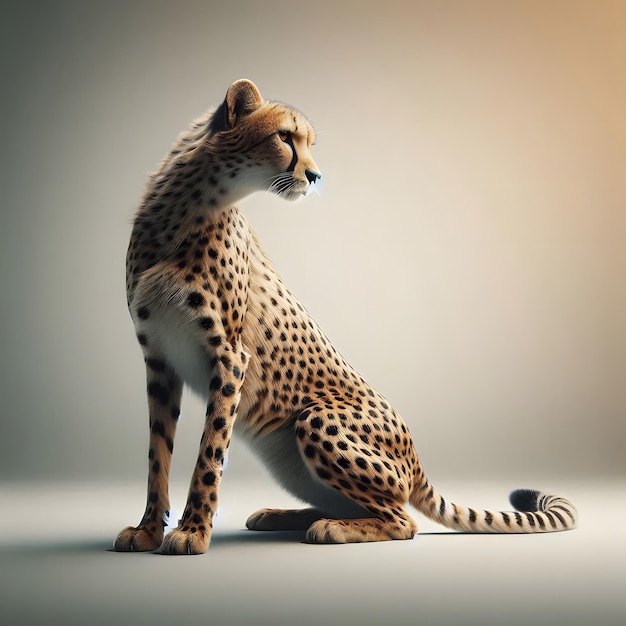 A graceful Cheetah before minimal background