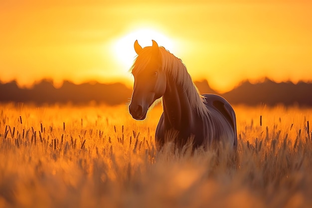 Graceful Elegance Majestic horse in a serene natural setting