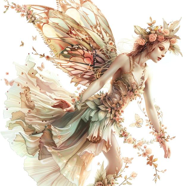 Graceful Fairy watercolor