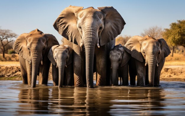 Graceful Gathering at the Watering Spot