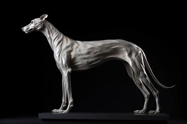 Graceful greyhound dog creative illustration generative ai