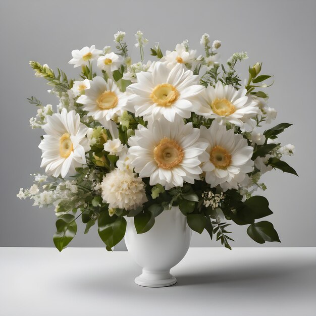 Graceful White Floral Arrangements Premium Vase Photography for Design Excellence