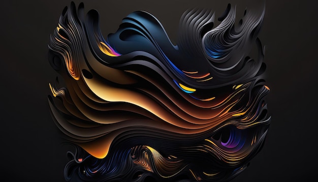 Gradiant wallpaper black color background vector illustration Made by AIArtificial intelligence