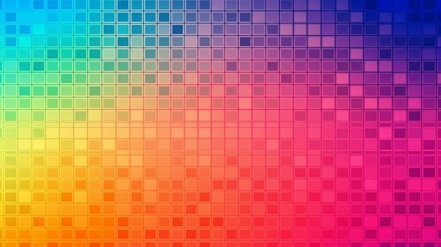 Gradient abstract fine art multicolored grid background generative AI